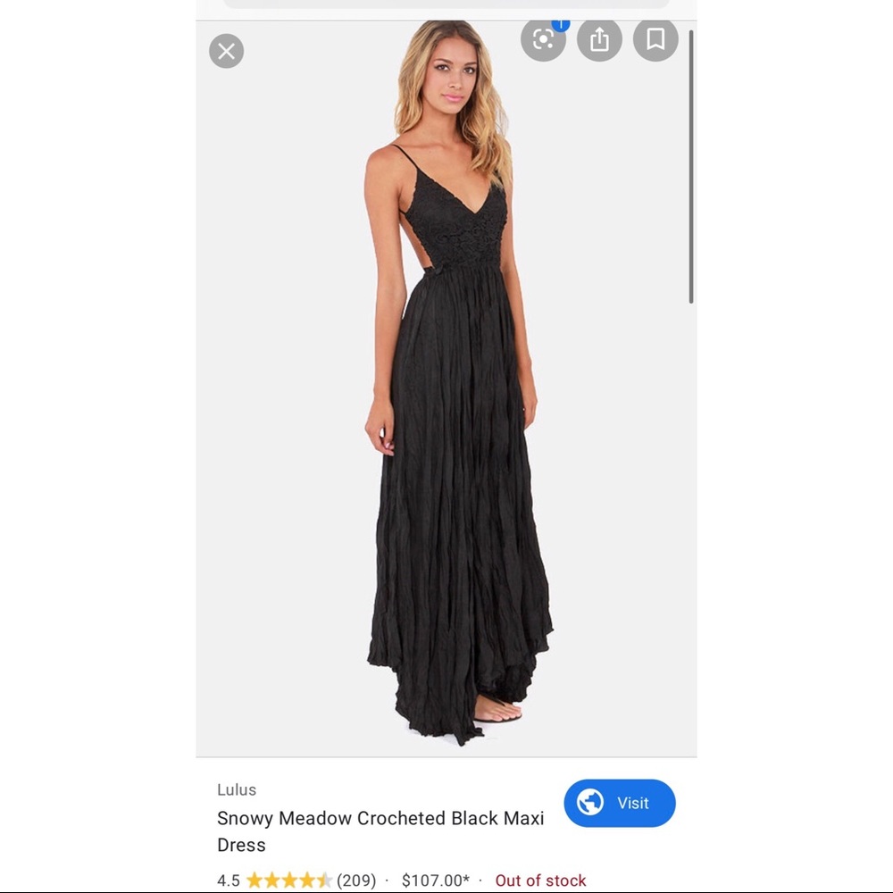❌SOLD❌ 🆕 Black backless maxi dress